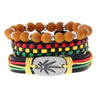 Luxury 420 Rasta Stacked Bracelet - Zodeys