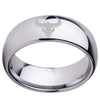 Dome Polished Taurus Engraved Tungsten Carbide Ring - Zodeys