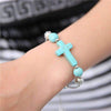 Turquoise Beaded Cross Bracelet - Zodeys
