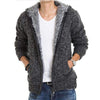 Knitted Fur Lining Zip-Up Jacket - Zodeys