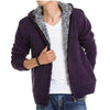 Knitted Fur Lining Zip-Up Jacket - Zodeys