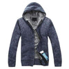 Knitted Fur Lining Zip-Up Jacket - Zodeys