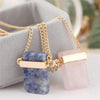 Natural Crystal Gold Necklace