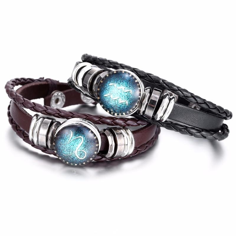 England Nights Leather Constellation Snap Bracelet - Zodeys
