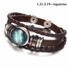 England Nights Leather Constellation Snap Bracelet - Zodeys