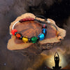 Lampwork & Silver Seven Chakra Yoga Bracelet - Zodeys