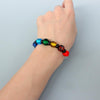 Lampwork & Silver Seven Chakra Yoga Bracelet - Zodeys