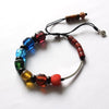 Lampwork & Silver Seven Chakra Yoga Bracelet - Zodeys