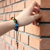 Lampwork & Silver Seven Chakra Yoga Bracelet - Zodeys