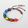 Lampwork & Silver Seven Chakra Yoga Bracelet - Zodeys