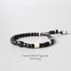 Yin Yang Coconut Shell & Tagua Nut Beaded Bracelet - Zodeys