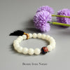 White Bodhi Seeds & Traditional Chinese Cloisonne Beaded Bracelet - Zodeys
