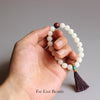 White Bodhi Seeds & Traditional Chinese Cloisonne Beaded Bracelet - Zodeys