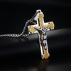 Polished Matte Finish 24" Jesus Cross Necklace - Zodeys