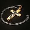 Polished Matte Finish 24" Jesus Cross Necklace - Zodeys