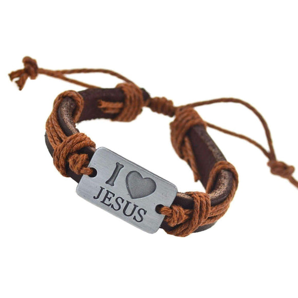 Jesus Multi-layer Leather Bracelet - Zodeys