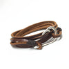 Multi-layer Fish Hook Leather Bracelet