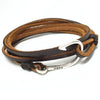 Multi-layer Fish Hook Leather Bracelet