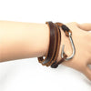 Multi-layer Fish Hook Leather Bracelet