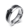 HitLix Midnight Black Carbon Fiber Stainless Steel Ring - Zodeys