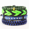 Leather and Beads Bracelet Set [8 Variations] - Zodeys