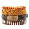 Leather and Beads Bracelet Set [8 Variations] - Zodeys