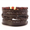 Leather and Beads Bracelet Set [8 Variations] - Zodeys