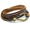 Multi-layer Fish Hook Leather Bracelet