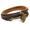 Multi-layer Fish Hook Leather Bracelet