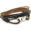 Multi-layer Fish Hook Leather Bracelet