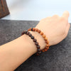 Tibetan Buddhist Natural Sandalwood Hand-carved Coconut Shell Bracelet - Zodeys