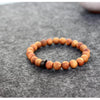 Tibetan Buddhist Natural Sandalwood Hand-carved Coconut Shell Bracelet - Zodeys
