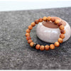 Tibetan Buddhist Natural Sandalwood Hand-carved Coconut Shell Bracelet - Zodeys