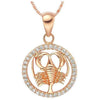 Zodiakos Rose Gold & Rhinestone Necklace - Zodeys