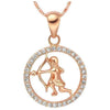 Zodiakos Rose Gold & Rhinestone Necklace - Zodeys