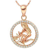 Zodiakos Rose Gold & Rhinestone Necklace - Zodeys