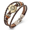 Oroskópio Leather Rope Zodiac Bracelet - Zodeys