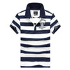 Casual Striped Short-Sleeve Polo Shirt - Zodeys
