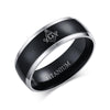 Matte Black Polished Titanium Carbide Masonic Ring - Zodeys