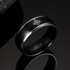 Matte Black Polished Titanium Carbide Masonic Ring - Zodeys