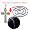 Polished Matte Finish 24" Jesus Cross Necklace - Zodeys