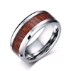 Tungsten Carbide Wood Inlay Ring - Zodeys