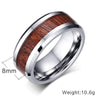 Tungsten Carbide Wood Inlay Ring - Zodeys