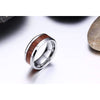 Tungsten Carbide Wood Inlay Ring - Zodeys