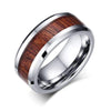 Tungsten Carbide Wood Inlay Ring - Zodeys