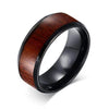 Tungsten Carbide Wood Inlay Ring - Zodeys
