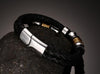 Double Braided Genuine Leather Stainless Steel Bracelet - Zodeys