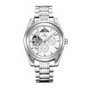 Luxury Gold Mechanical Skeleton Onyx Watch - Zodeys