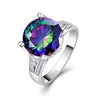 Rainbow Topaz Sterling Silver Engagement Ring