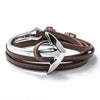 Anchor Leather Rope Bracelets - Zodeys